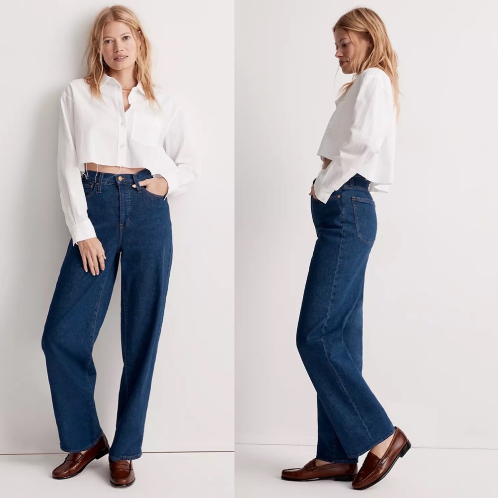 NWT Madewell The Perfect Vintage Wide-Leg Jean in Fairdale Wash 29p $148 NG797